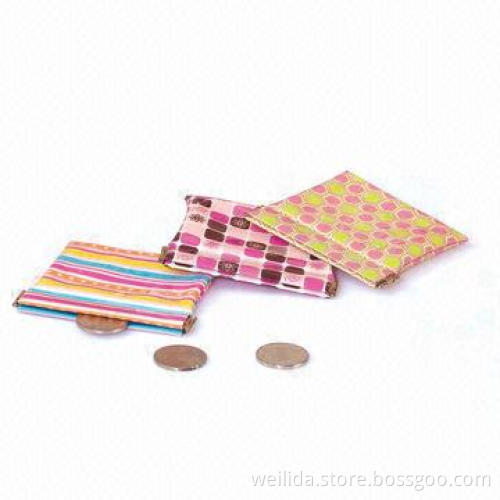 Promotional Purse Bags, Measuring 8 x 8cm, Various Colors are Available